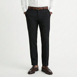 Zara Man Skinny Fit Stretchable Black Trousers Pants
